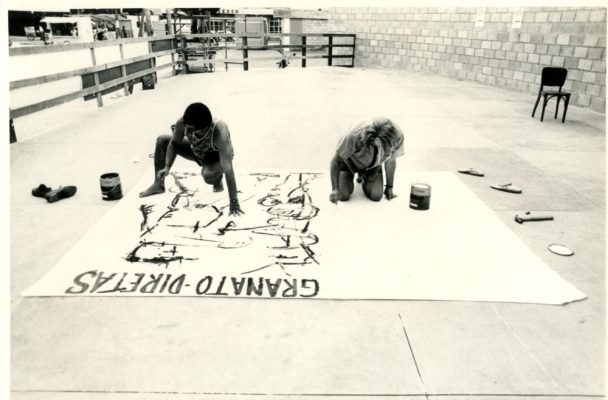 León Ferrari e Ivald Granatos, 1984 Fotografía: Loris Machado